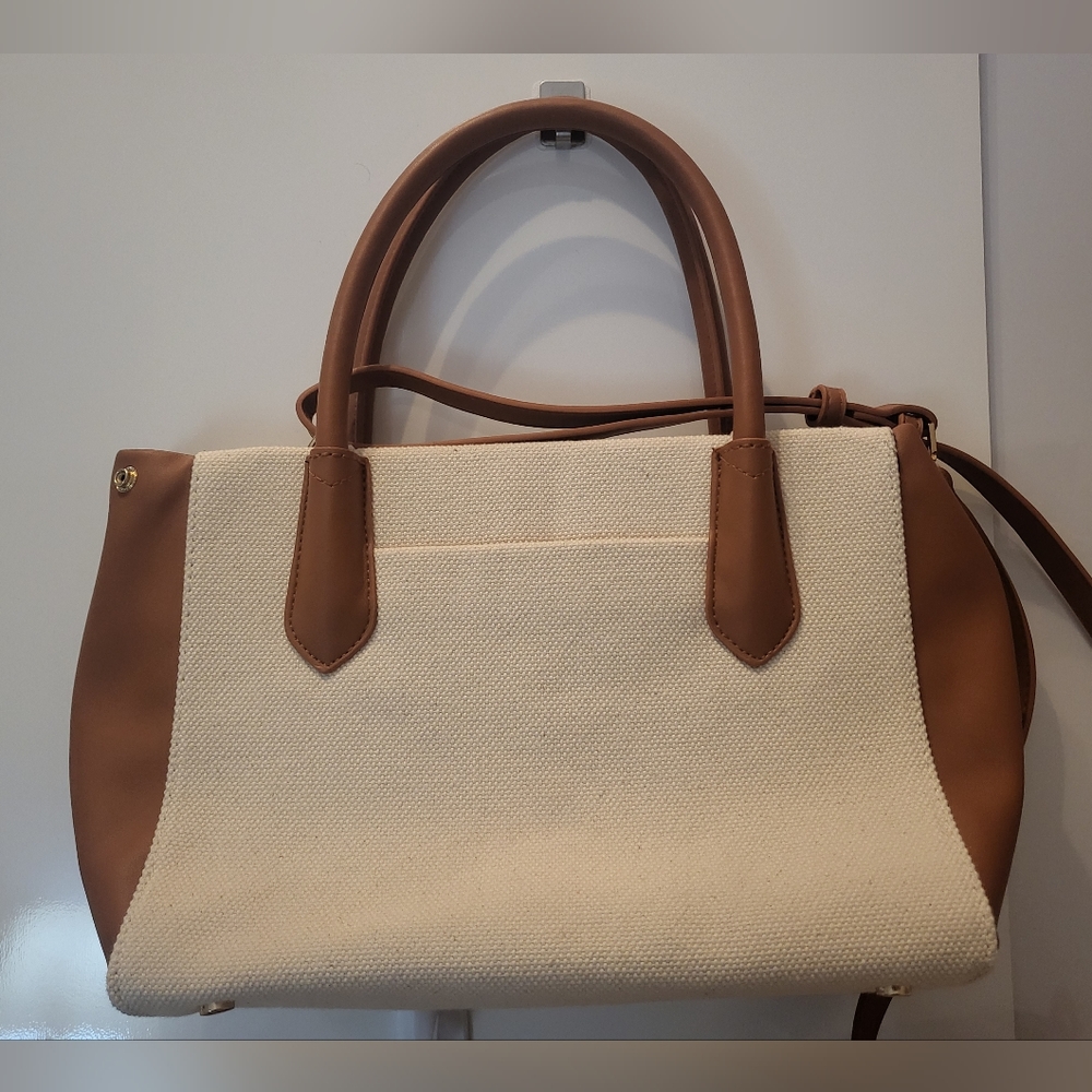 NWOT A New Day Woven Faux Leather Beige Purse Color Beige Cream Brown